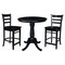 International Concepts 36 in. Round Pedestal Counter Height Table with 2 Emily Counter Height Stools - 3 Piece Set K46-36RT-S6172-2 - alternate 4